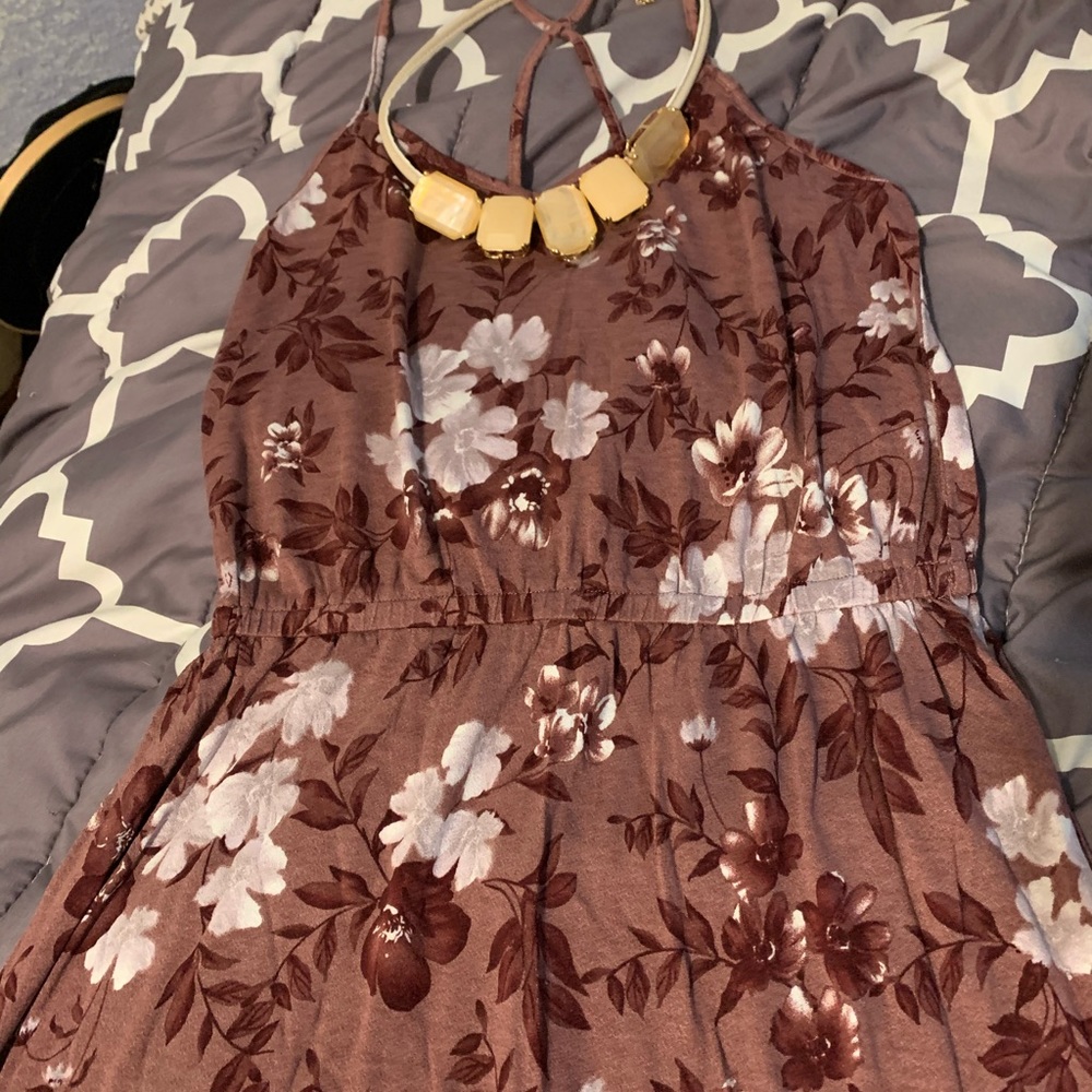 American Eagle maxi dress with leg slit